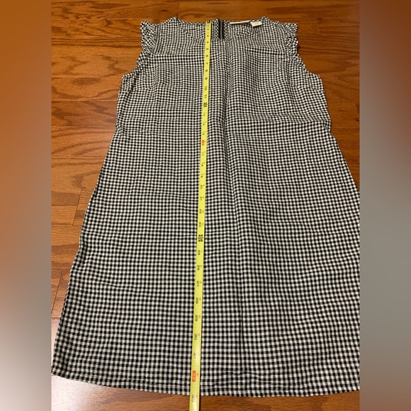 Cynthia Rowley Cotton/Linen Blend Black & White Gingham Dress Size 6 - Picture 6 of 7
